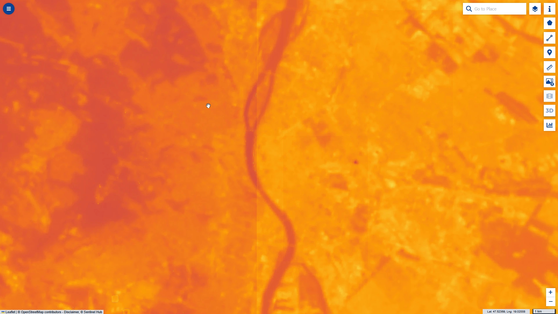 Landsat LST compared with sharpened CLMS LST