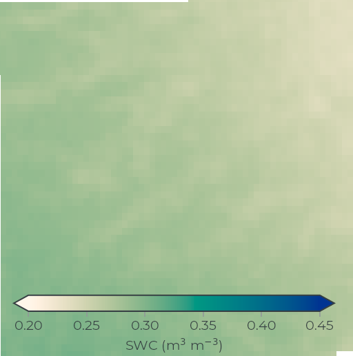 Derived root-zone soil water content