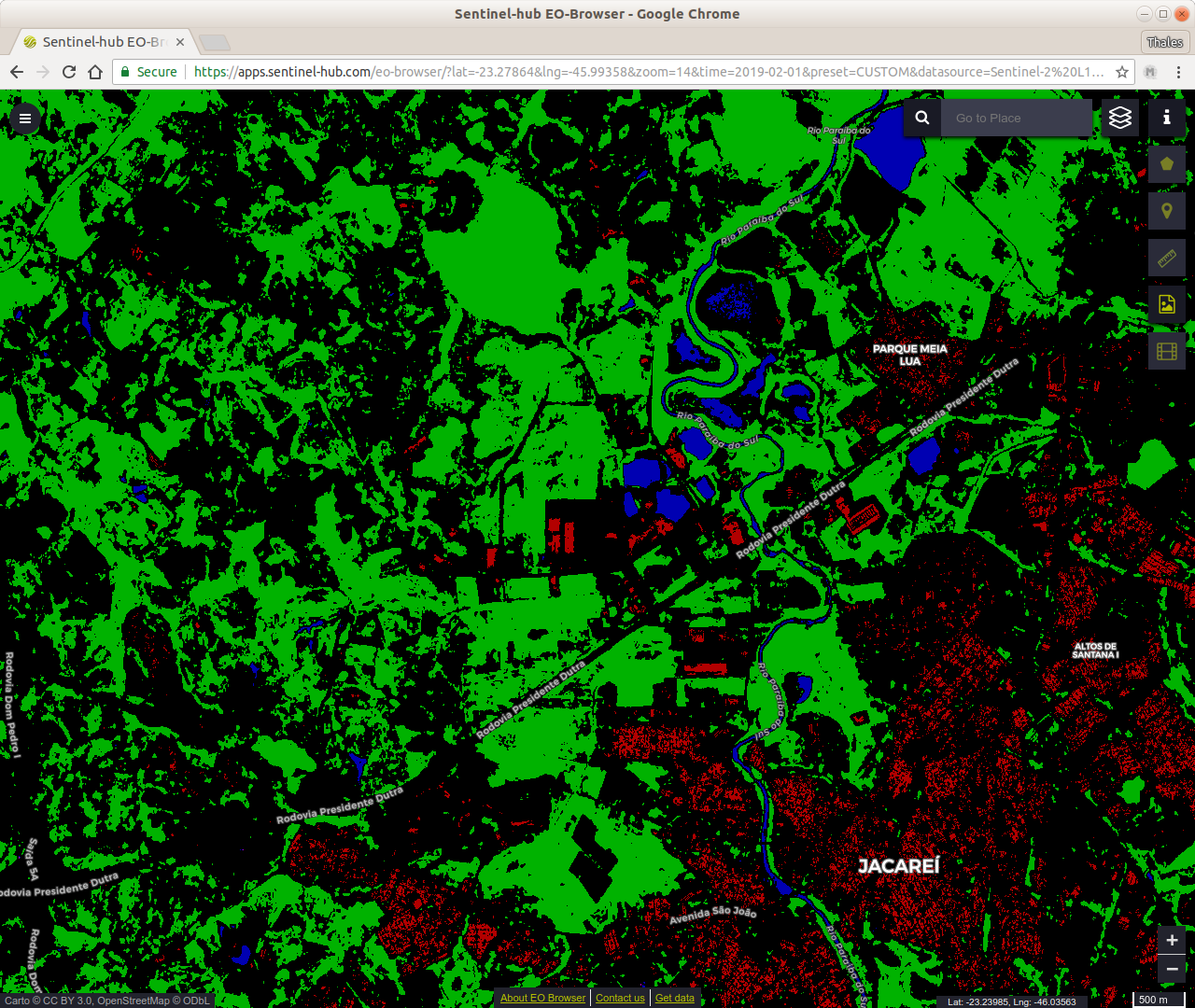 A visualisation with the City Highlights script